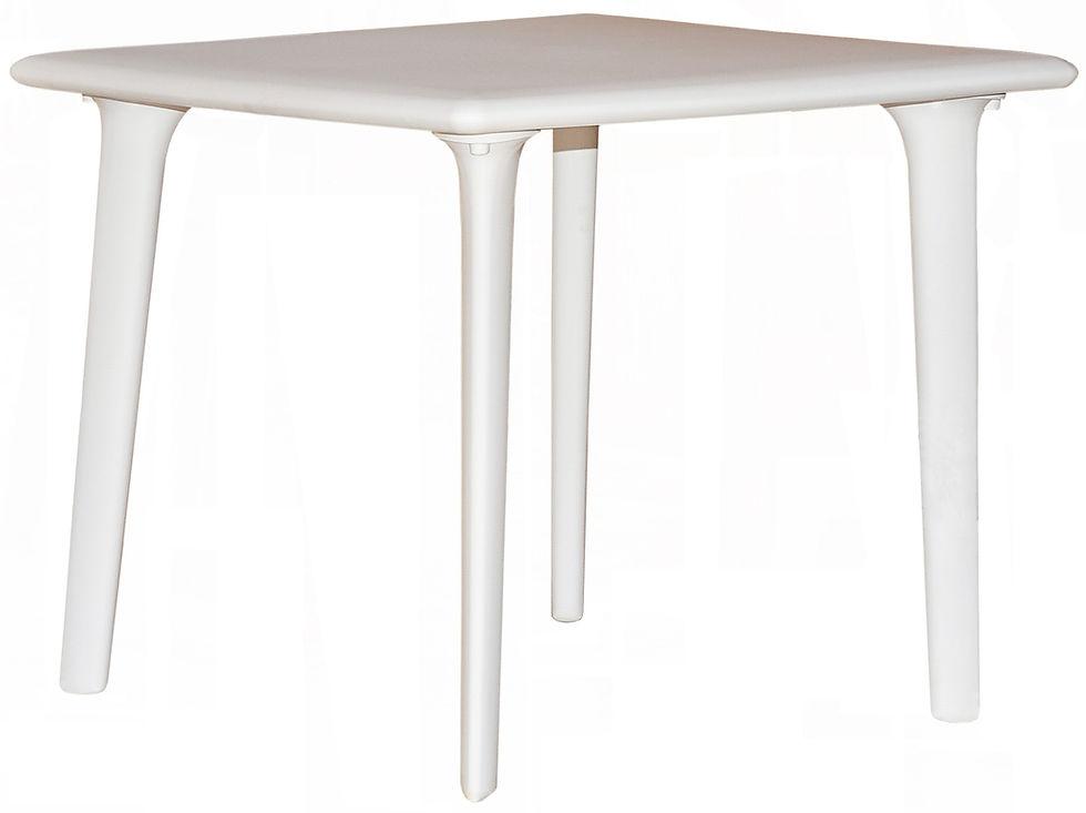 Miniatura: mesa cuadrada de polipropileno uso interior exterior en hostelería, terrazas, jardines