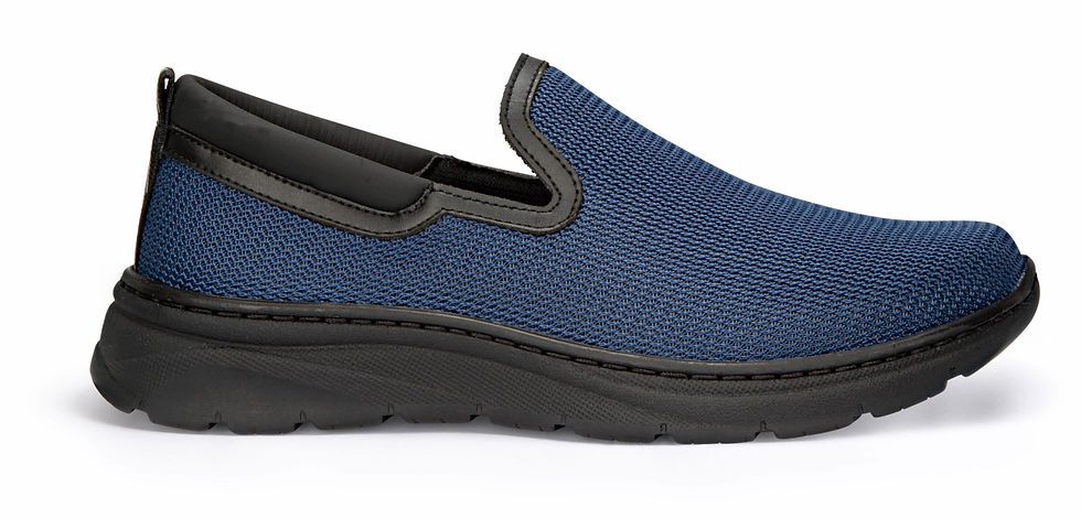Miniatura: zapatilla sin cordones color marino ultraligera tejido transpirable