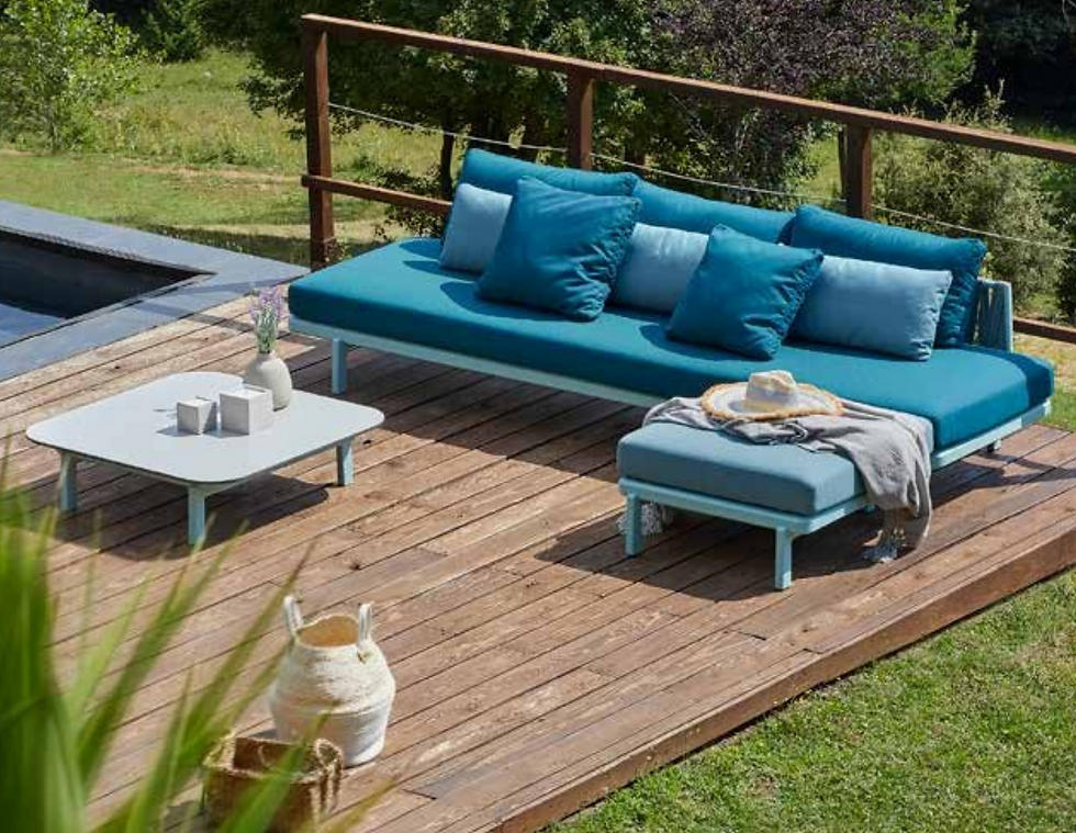 Miniatura: sofá anthea aluminio lacado tejido tapizado apto exterior