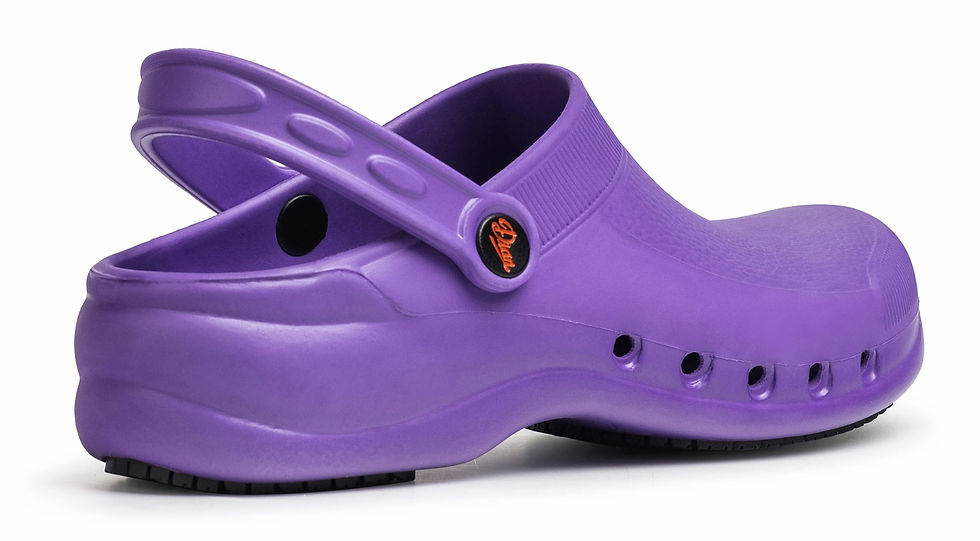 Miniatura: zueco de descanso color violeta con plantilla antideslizante