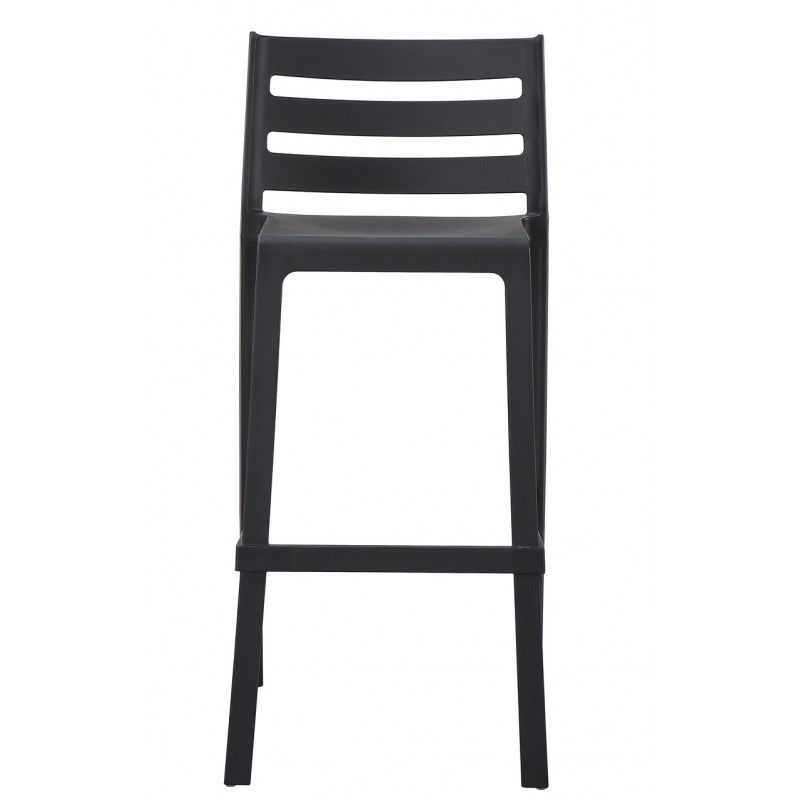 Miniatura: Taburete exterior polipropileno negro uso intensivo hostelería