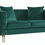Miniatura: Sofá LARIOS 3 plazas tapizado en velvet verde oscuro con patas doradas