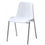 Miniatura: silla apilable de polipropileno blanca CARCASA cromada