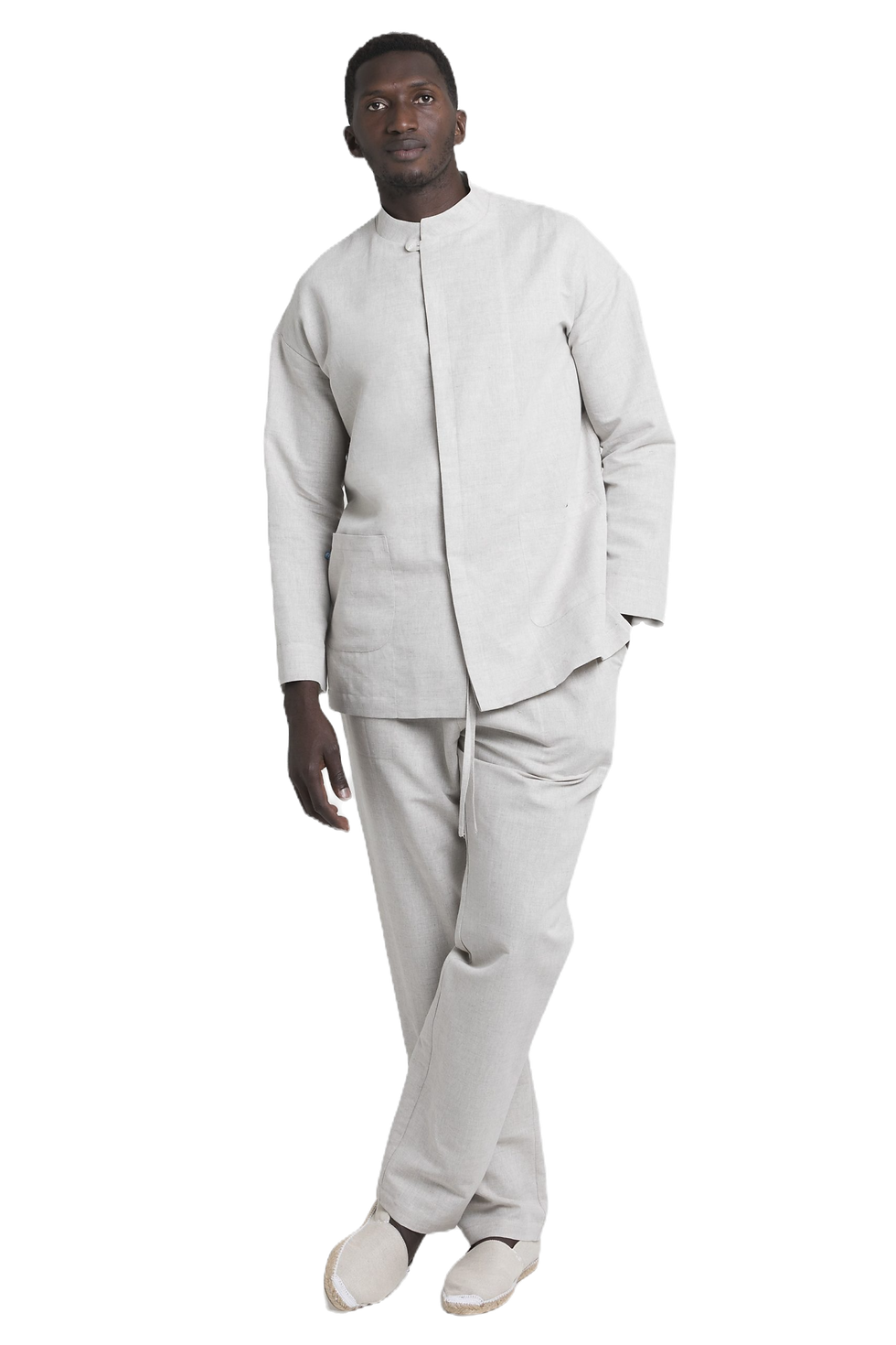 Miniatura: Chaqueta únisex Guam lino algodón. Crudo