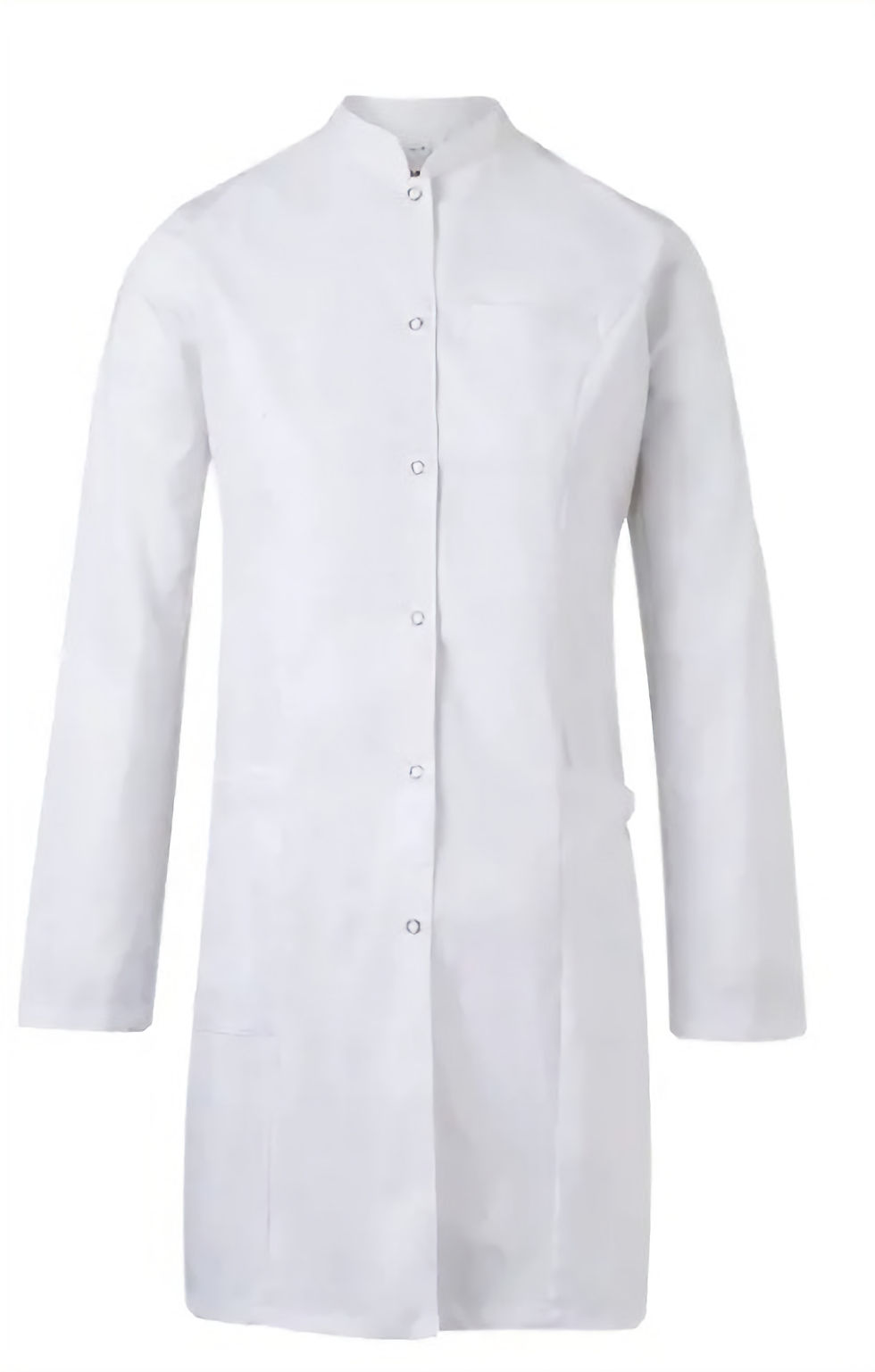 bata blanca de mujer cuello mao