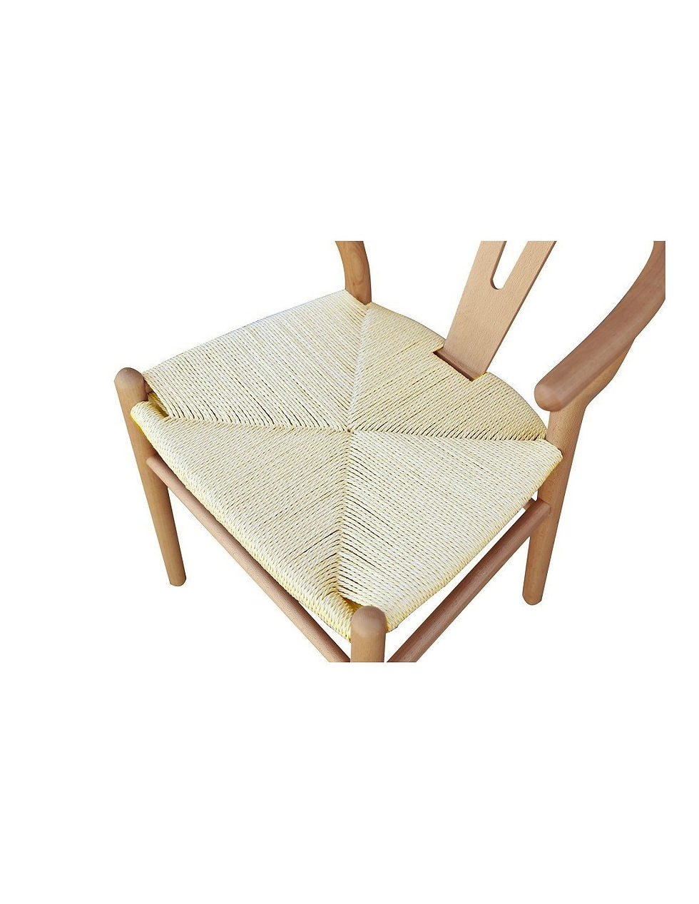 Miniatura: Silla profesional Wish de madera de haya con asiento artesanal de fibra trenzada.