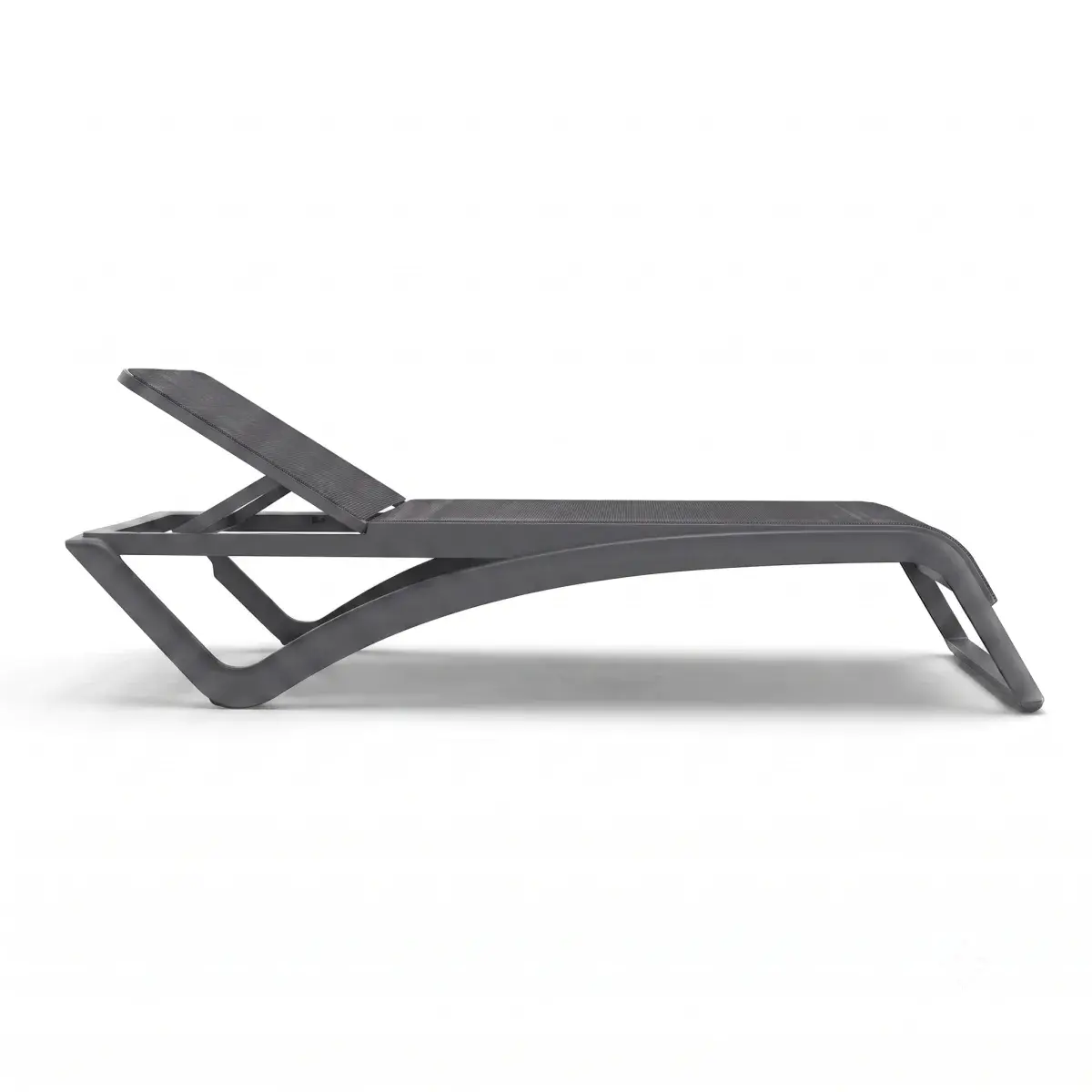 Tumbona Sky Club estructura gris oscuro Textilene gris negro