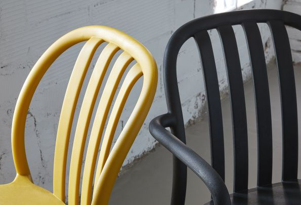 Miniatura: silla apilable estructura de polipropileno colores variados