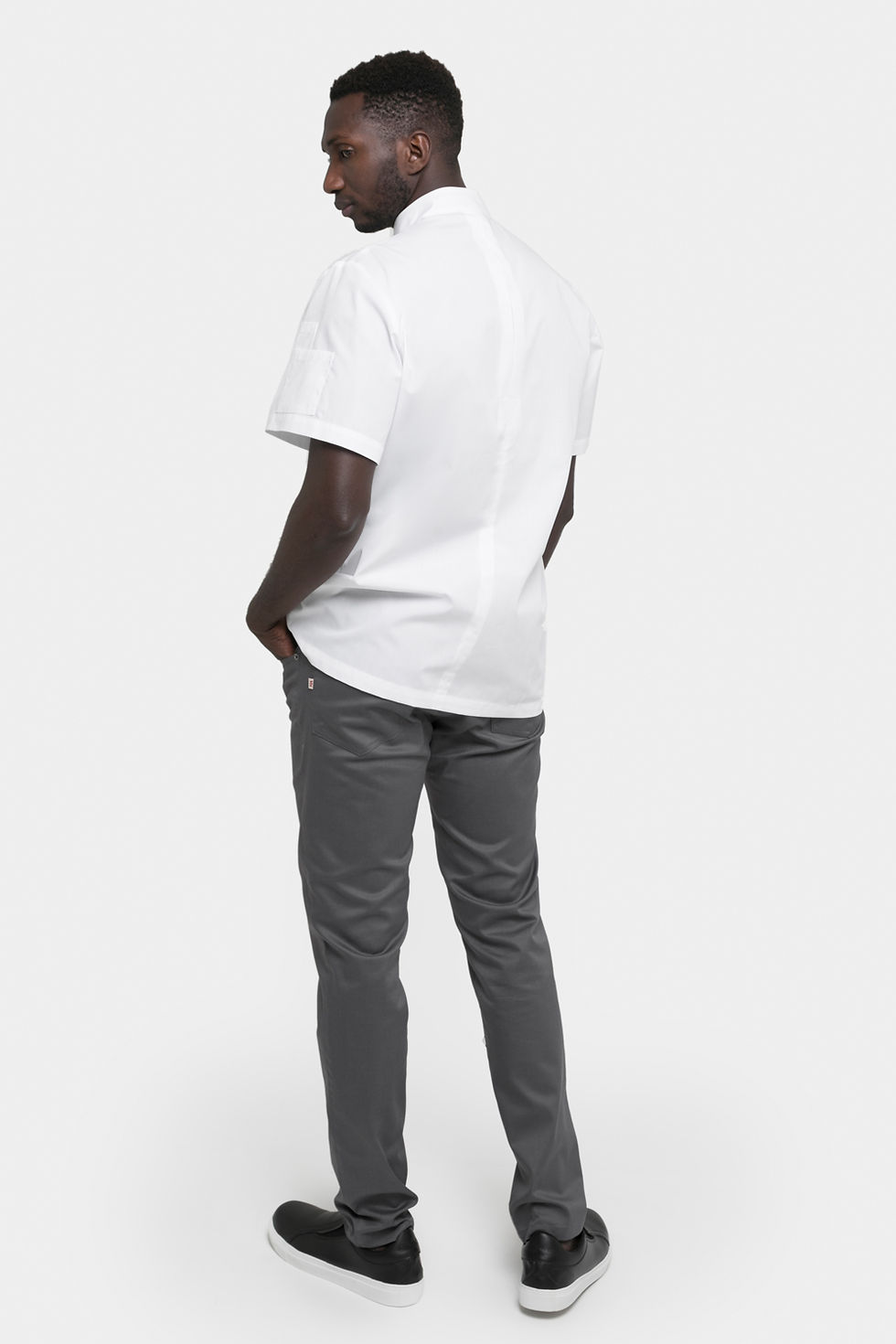 Miniatura: Chaqueta de cocinero unisex manga corta