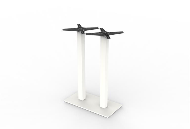 Miniatura: Pie doble de mesa rectangular