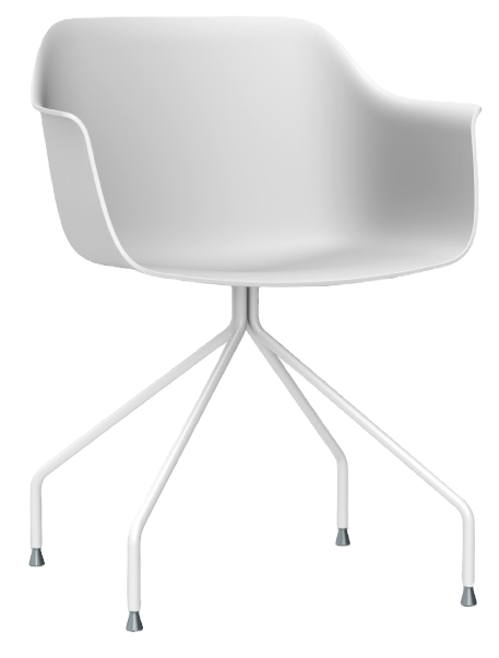 Miniatura: sillón shape patas araña en acero pintado color blanco