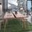 Miniatura: silla angie patas de madera asiento PP color arena y blanco