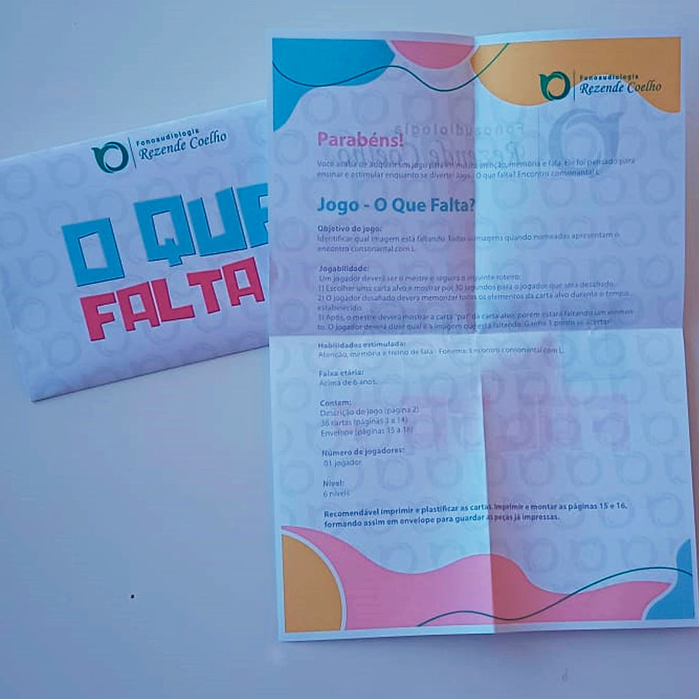 Miniatura: Descrição e envelope Jogo O que falta