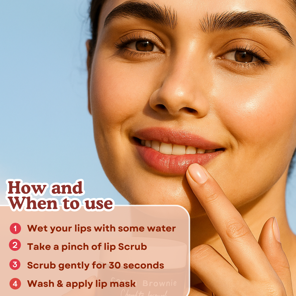 Cocoa Brownie Lip Scrub for Dry Lips
