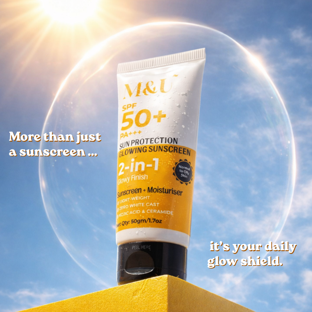 SPF 50+ PA+++ Glowing Sunscreen 2-in-1