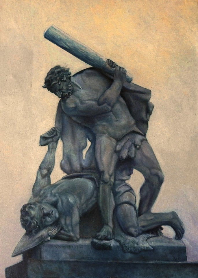 Gladiators, Prague, 22x30 in, $1600