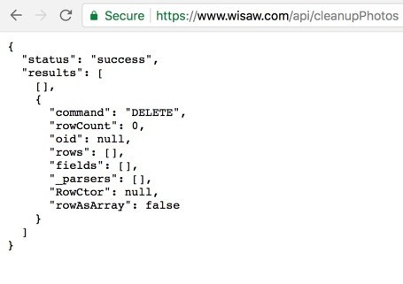 WiSaw cleanup URL