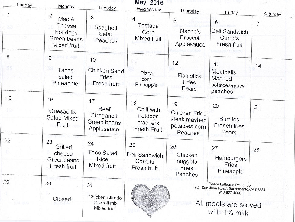 Lunch Menu