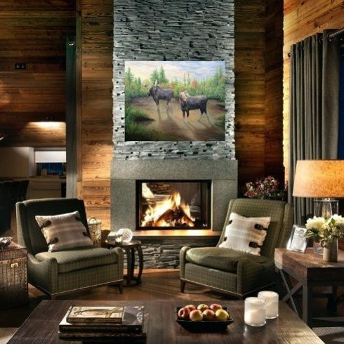 Tryst at Evenfall over Fireplace