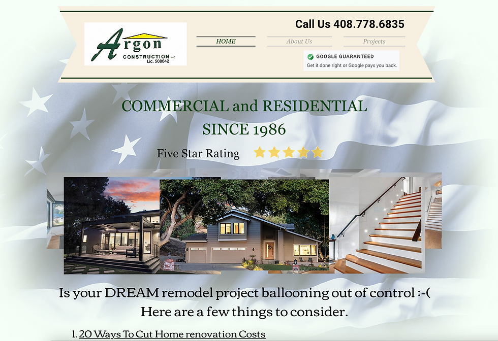 Argon Construction Landing Page