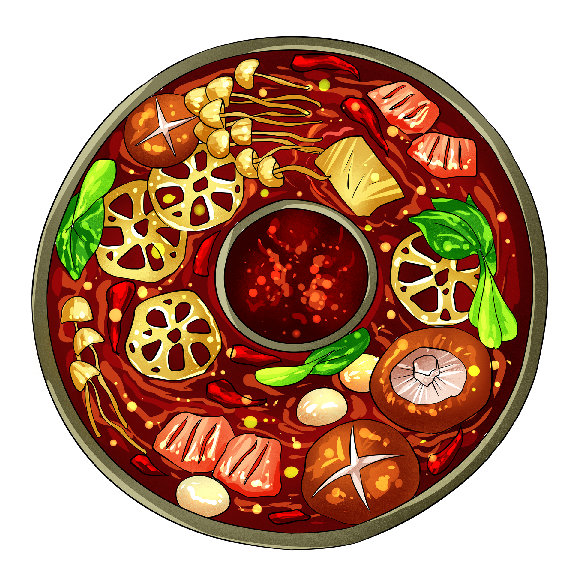 Arranged Food and Objects