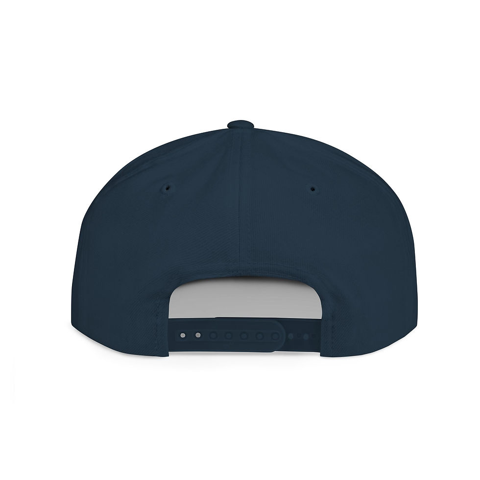 Thumbnail: Stylish Flat Bill Snapback Hat - Bloom Cleaning Design