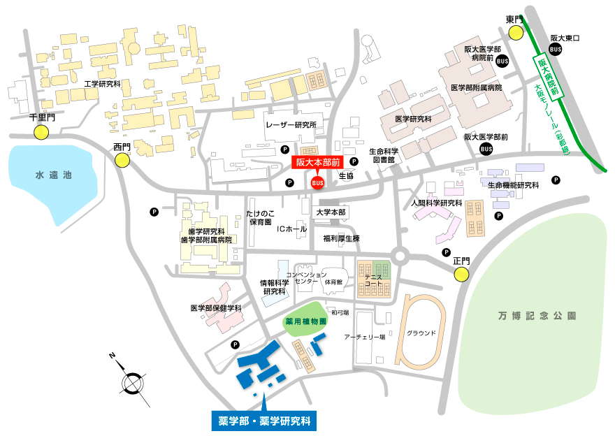 大阪大学吹田キャンパス キャンパスマップ