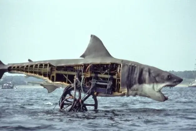 Picture of the mechanical shark used for Jaws