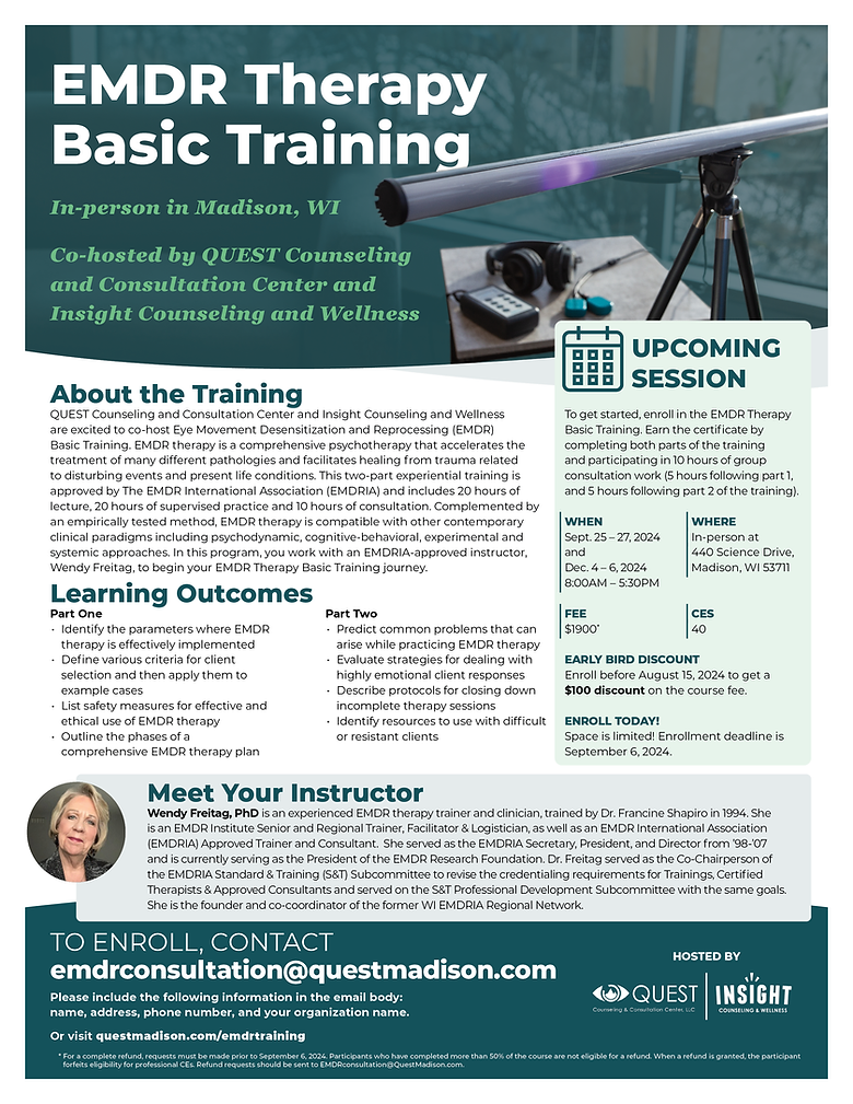EMDR Basic Training | QUEST Counseling