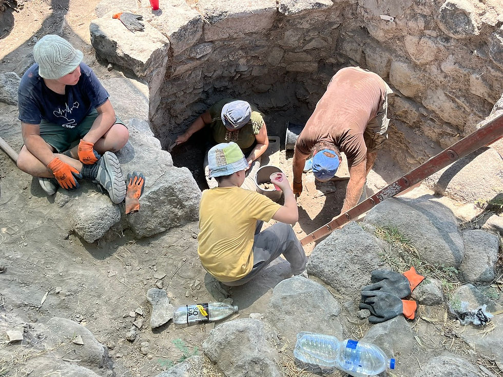 Family digging for a day