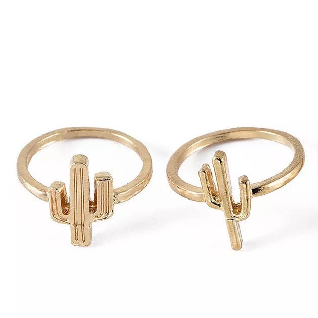 Thumbnail: Boho Cactus Ring Set
