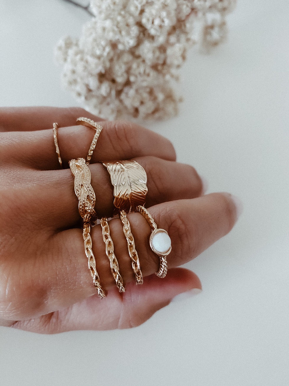 Thumbnail: Golden Cleopatra Rings Set
