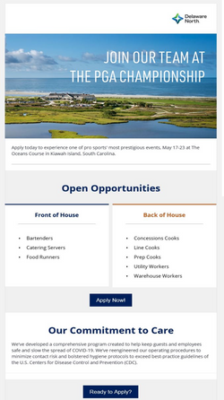 PGA Championship Email Campaign