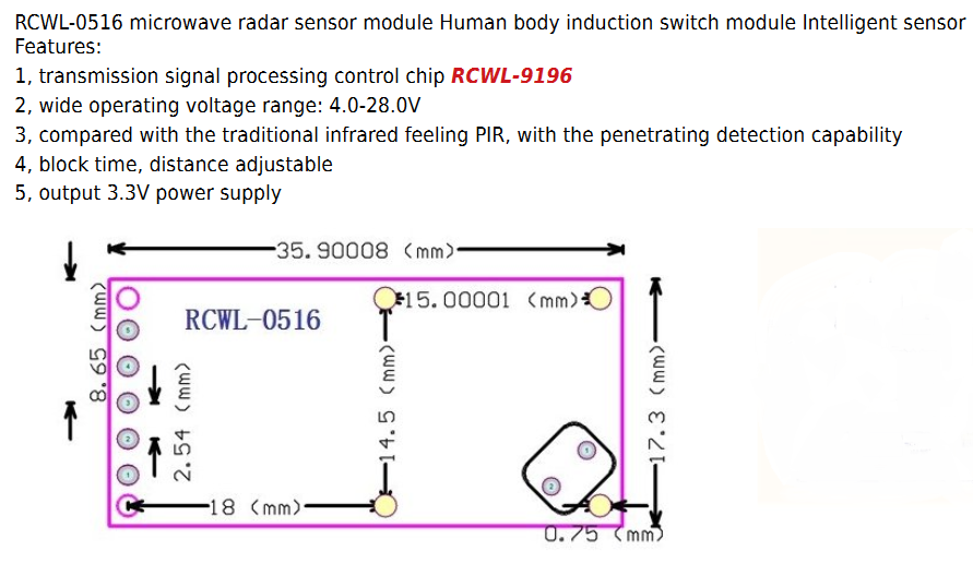 Thumbnail: The AMAZING RCWL-0516 Microwave Radar Sensor. Arduino Pi ESP32 ESP8266