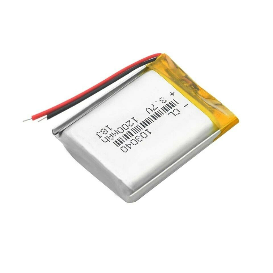 Thumbnail: 3.7V 1200mAh LiPo 1S Polymer Rechargeable Battery: GPS, MP3, Speaker - 103040