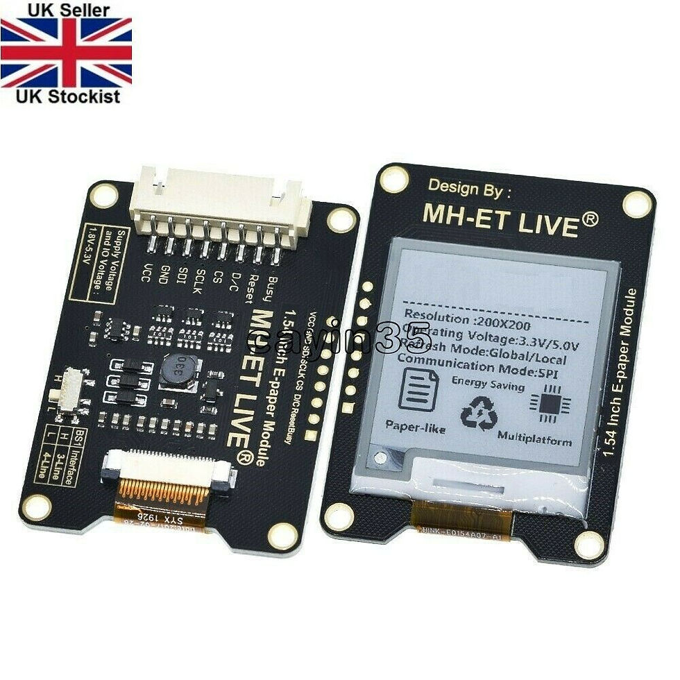 Thumbnail: 1.54 Inch Epaper Module E-paper E-Ink EInk Display Screen SPI For Arduino NEW