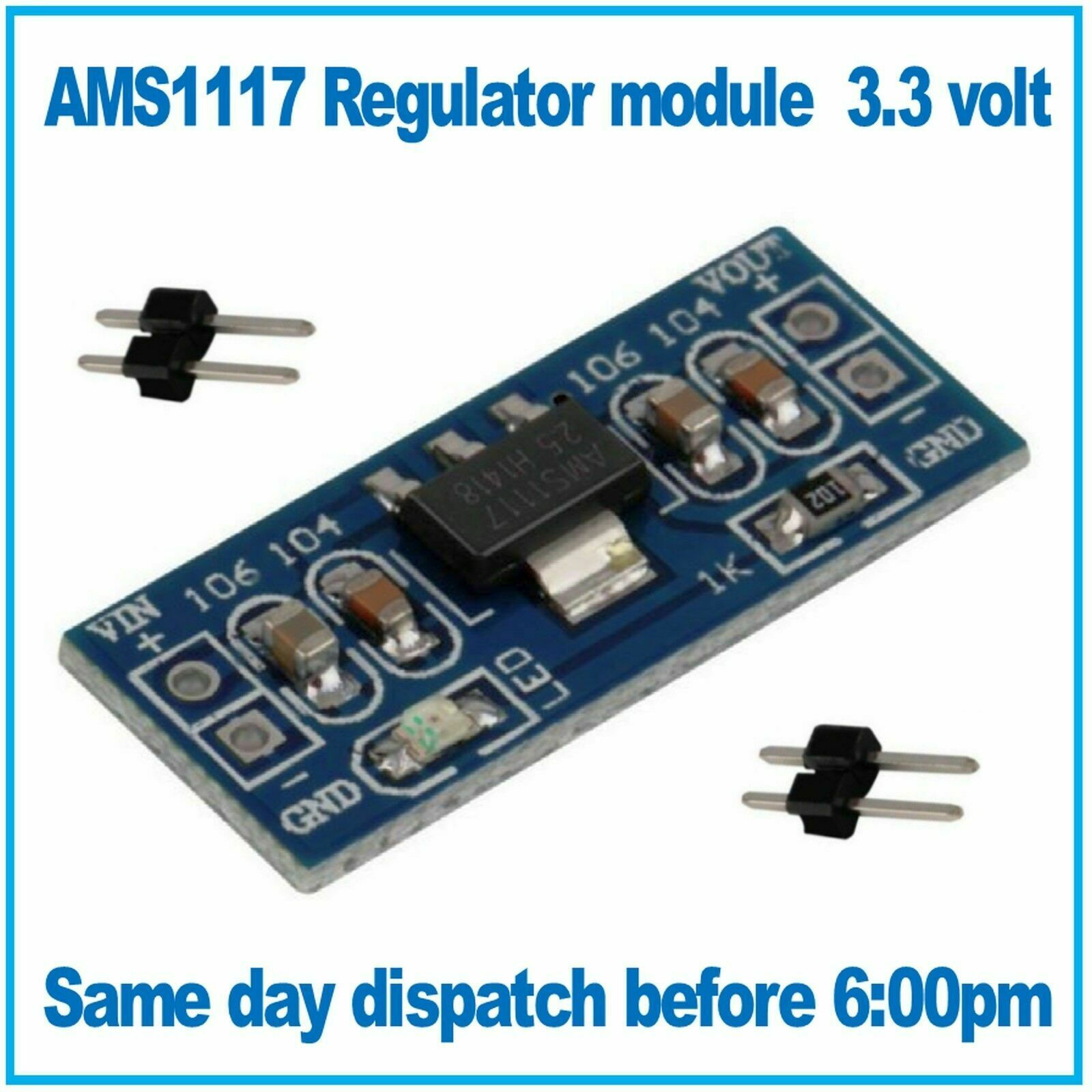 AMS1117 3.3 LDO DC 5V to 3.3V Step-Down Converter Voltage Regulator Module