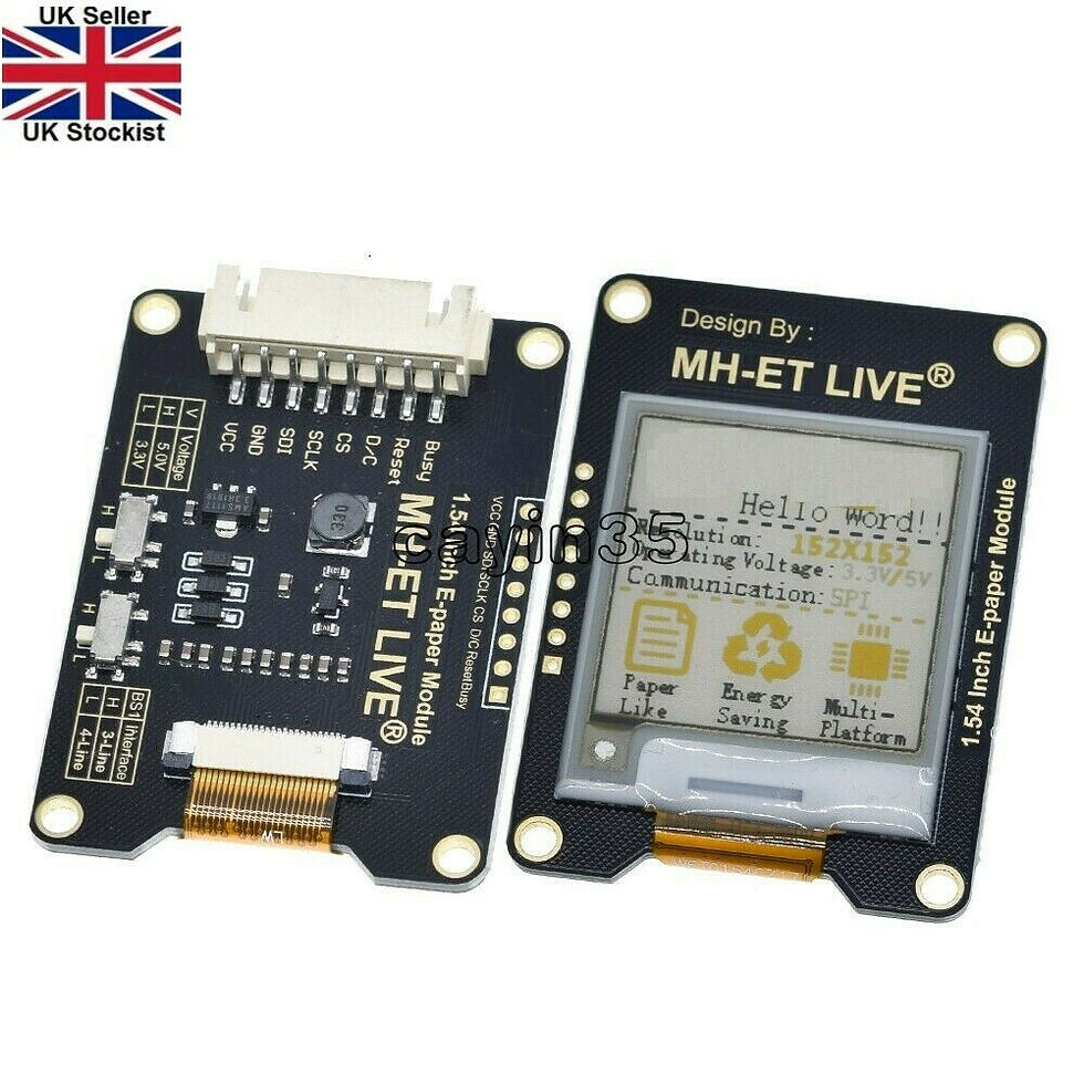 Thumbnail: 1.54 Inch Epaper Module E-paper E-Ink EInk Display Screen SPI For Arduino NEW