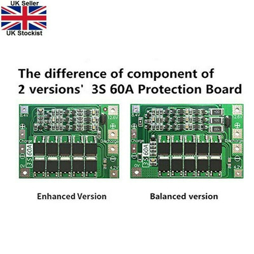 Enhanced Version 3S 40A Li-ion Lithium Battery Charger Protection Board Pcb Bms For Drill Motor 11 1v 12 6va