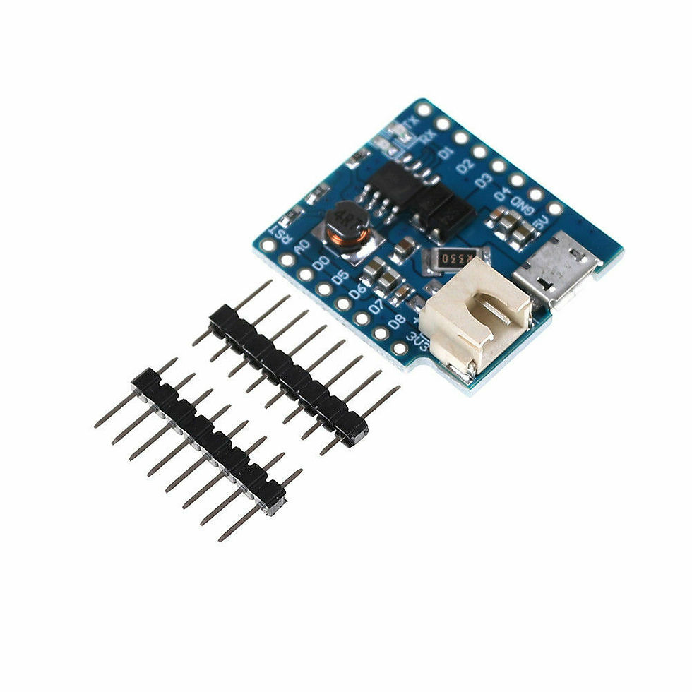 Thumbnail: Battery Shield For WeMos D1 mini single lithium battery Charging & Boost UK sell