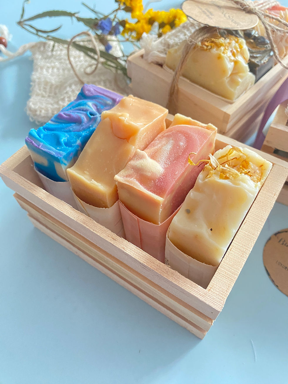 Thumbnail: ARTISAN SOAP BUNDLE WITH BOX