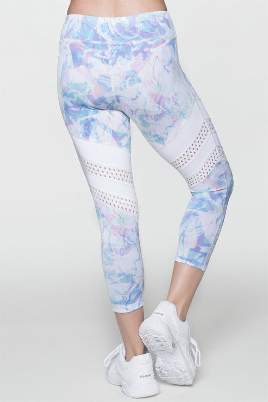 Thumbnail: Color Print Blue and Purple Yoga Leggings