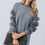 Thumbnail: FAUX FUR SLEEVE SWEATER DRESS