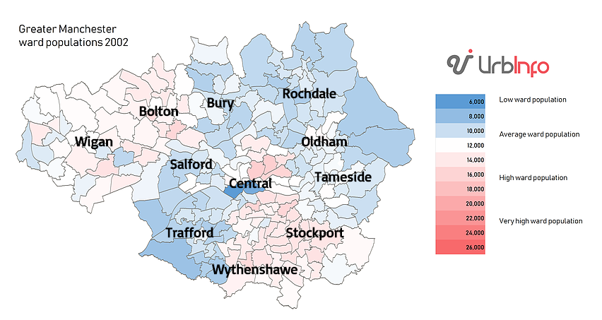 South Manchester Areas Map The Urbanising City: Analysing The Way The Population Of Greater Manchester  Has Changed Since 2002