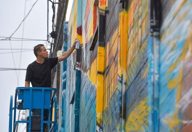 Large-scale San Clemente Mural for Surfing's Debut in the 2021 Olympics | USA Surfing