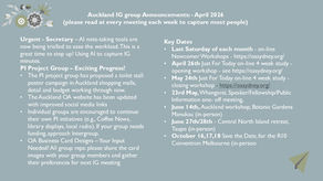 Announcements April 2026