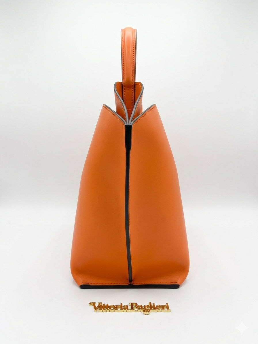 Miniatura: Borsa a mano in pelle liscia
