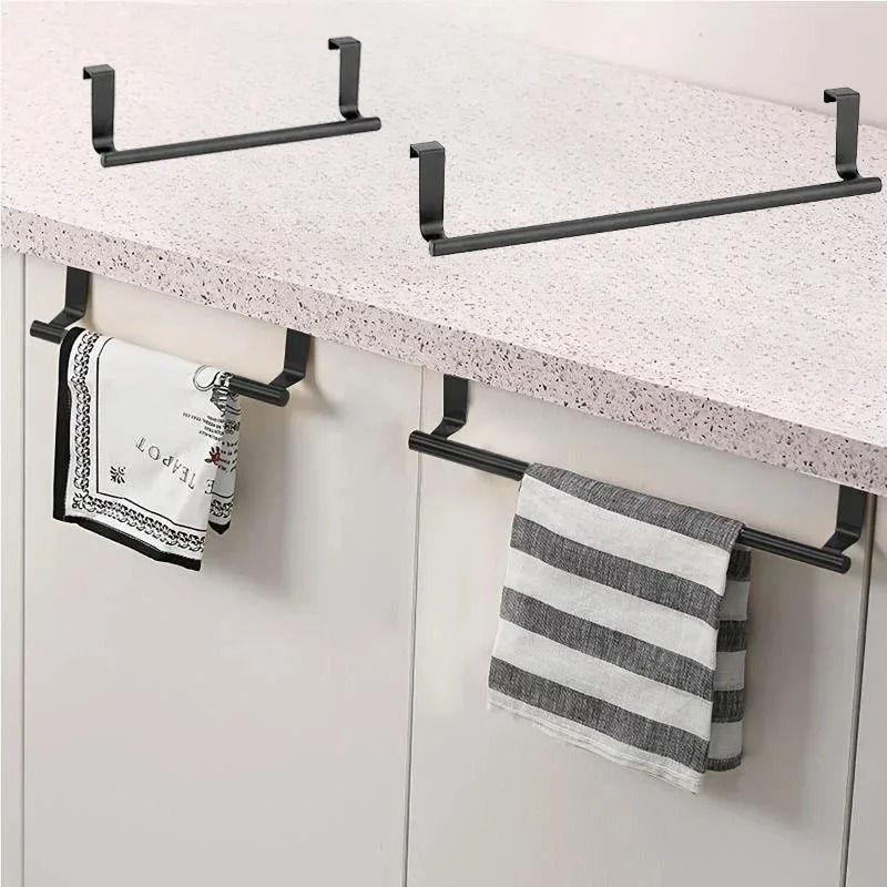 Thumbnail: Over-the-Door Stainless Steel Towel Rack