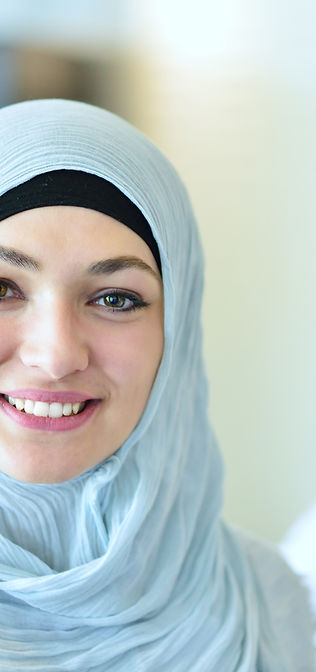 Woman in hijab smiling