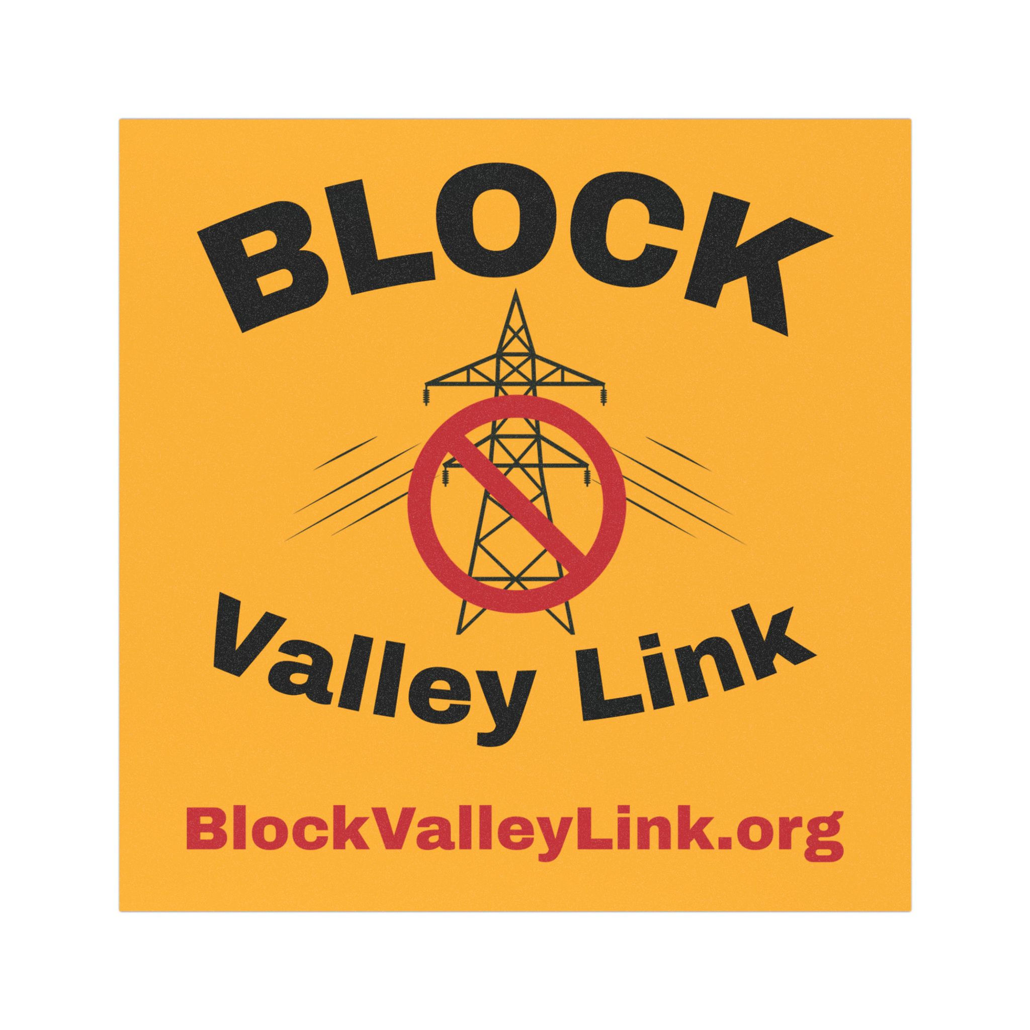 Block Valley Link Car Magnet | No to Private Land Seizure